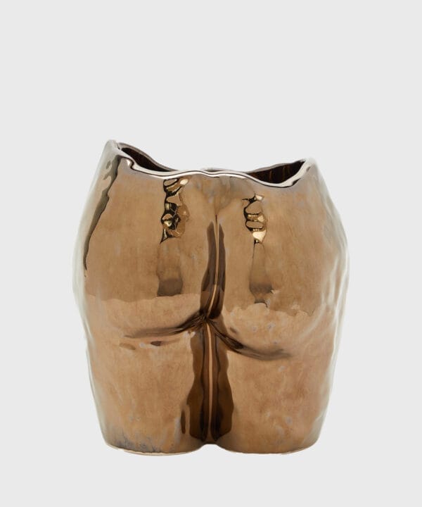 Popotin Pot, Earthenware, Metallic Gold - Image 2