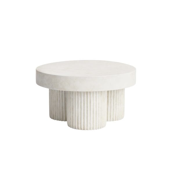 Gear Coffee Table, Low, None Concrete, Chalk, Ø70 x H37 cm