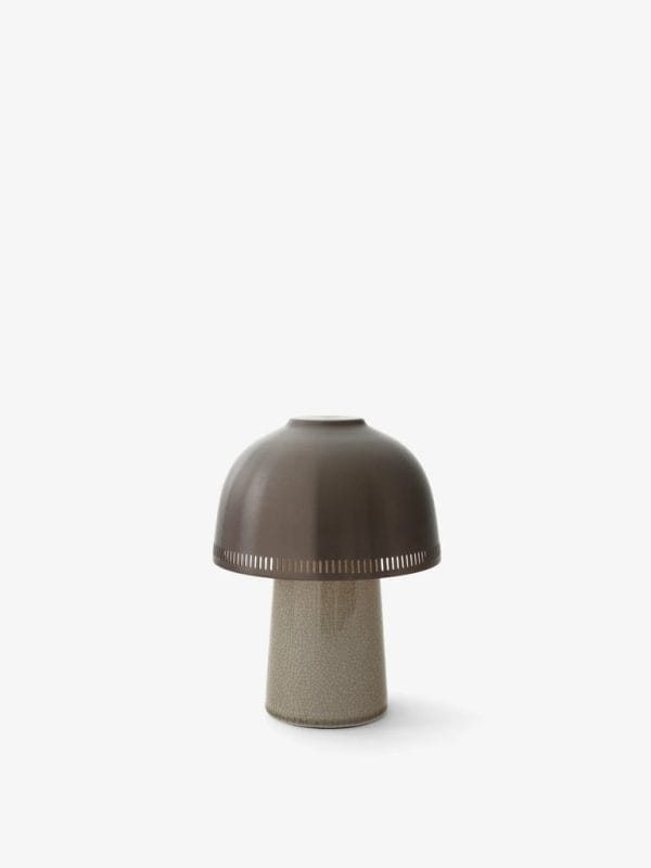 Raku Portable Lamp SH8, Beige Grey & Bronzed