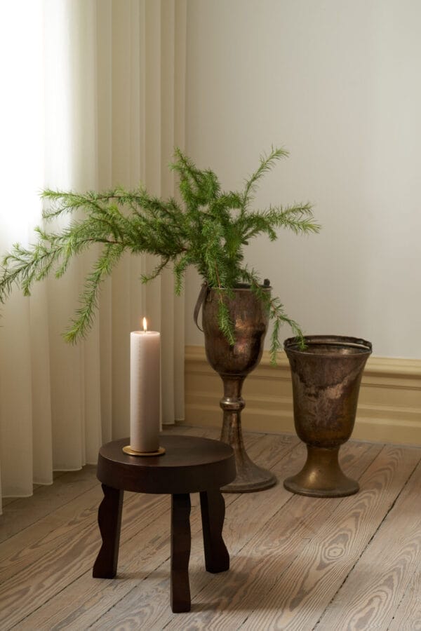 Candle Plate, Rose Gold, Matt, Ø12 cm