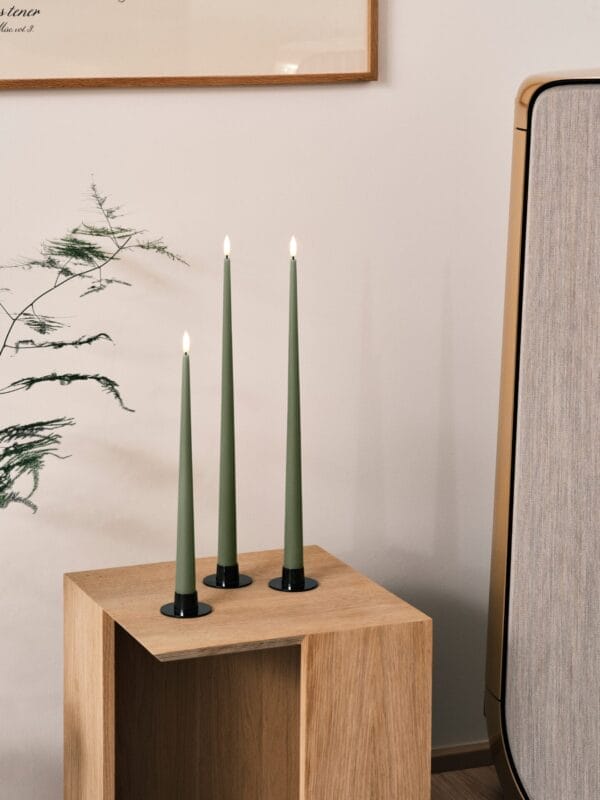 Candleholders Medium, Black, Shiny, Ø6 cm