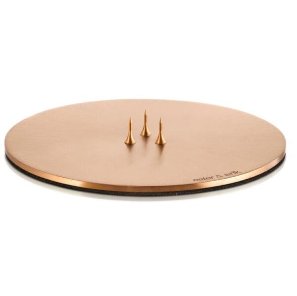 Candle Plate, Rose Gold, Matt, Ø12 cm - Image 2
