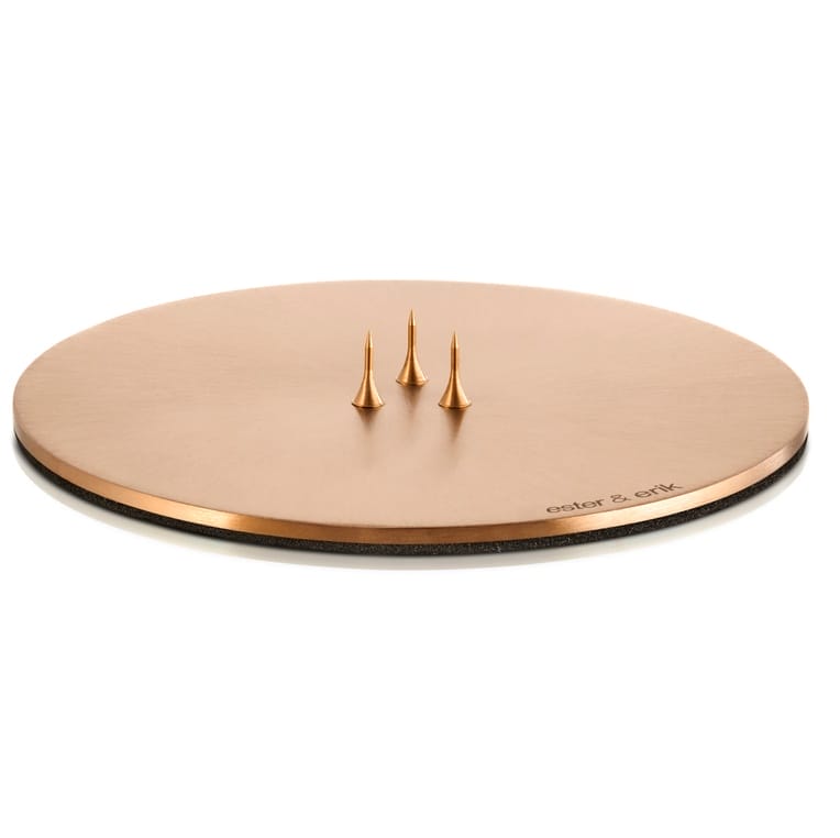 Candle Plate, Rose Gold, Matt, Ø12 cm