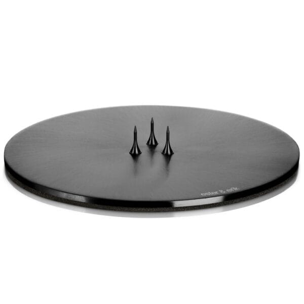 Candle Plates, Black, Matt, Ø12 cm - Image 2