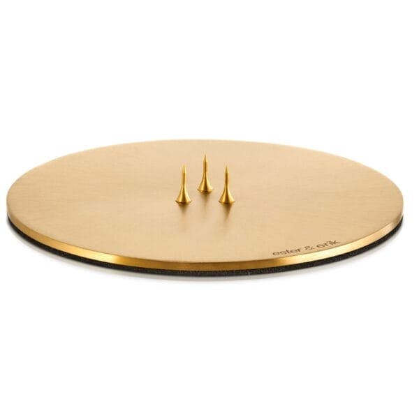 Candle Plates, Gold, Matt, Ø12 cm - Image 2