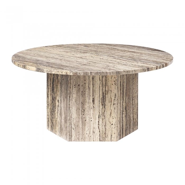 Epic Coffee Table - Grey Travertine, Round, Ø80 cm