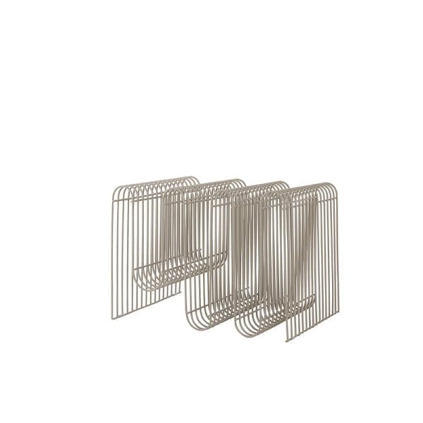Curva Magazine Holder, Taupe