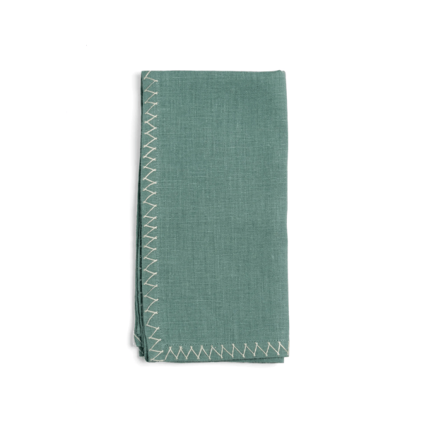 Julia Napkin, Teal - 46 x 46 cm