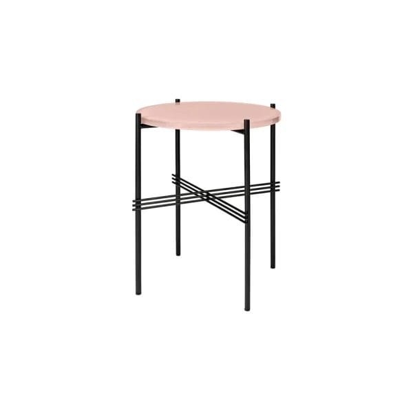 TS Side Table, Top Vintage Red Glass