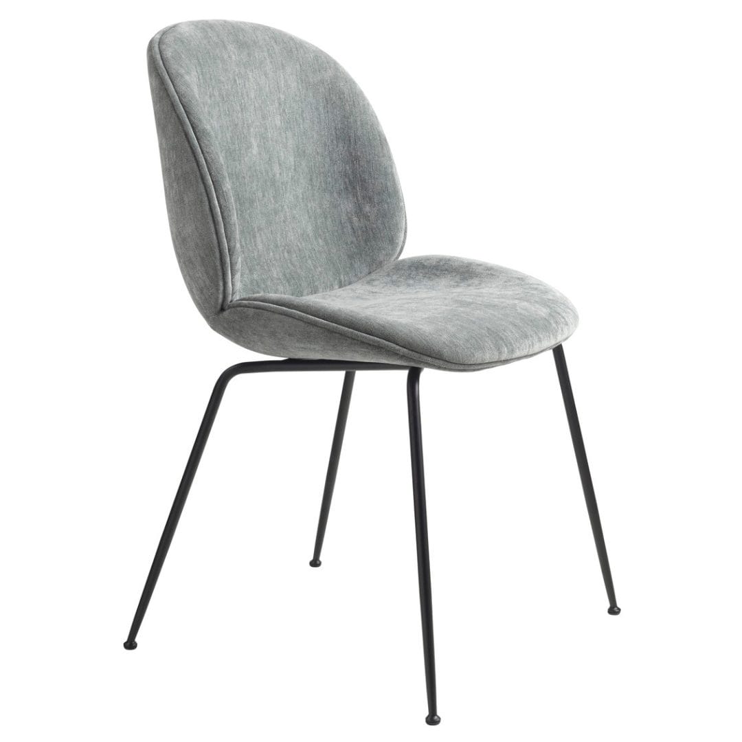 Beetle Dining Chair,Front & Back Upholstery, Black Matt - Image 3
