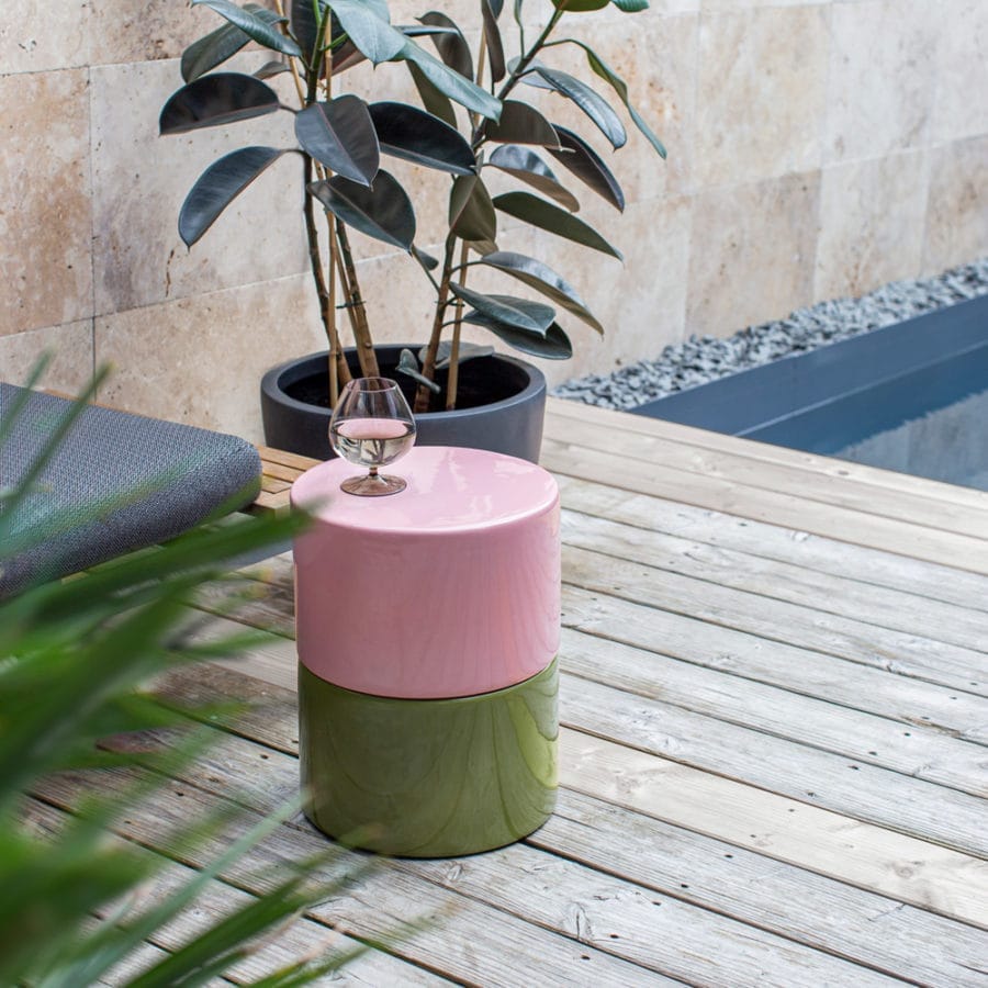 Imi Two Table, Green/Rose, Ø32 cm - Image 2
