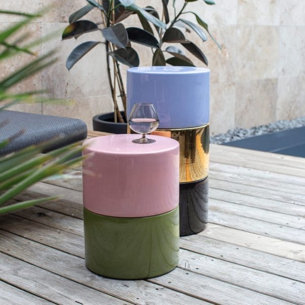 Imi Two Table, Gold/Blue, Ø32 cm - Image 2