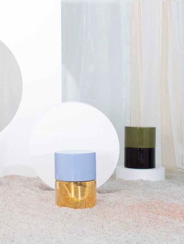 Imi Two Table, Gold/Blue, Ø32 cm - Image 3