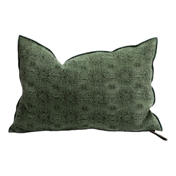 Jacquard Stone Washed Cushion, Kilim Avocat, 40 x 60 cm