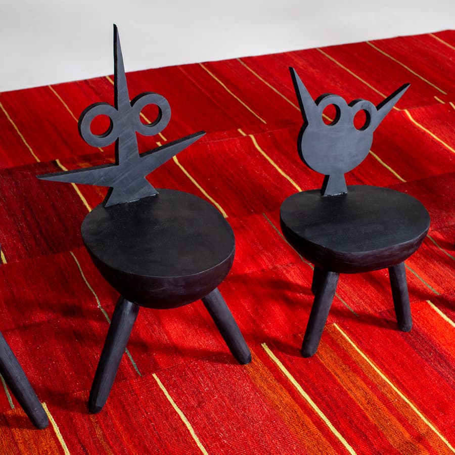 Little Monster, Flora Stool, Black - Image 2