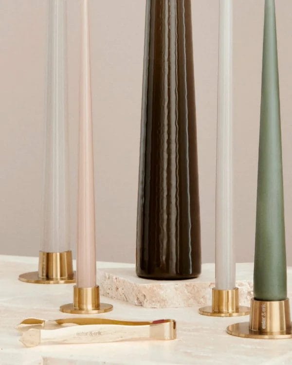 Candleholders Medium, Gold, Matt, Ø6 cm