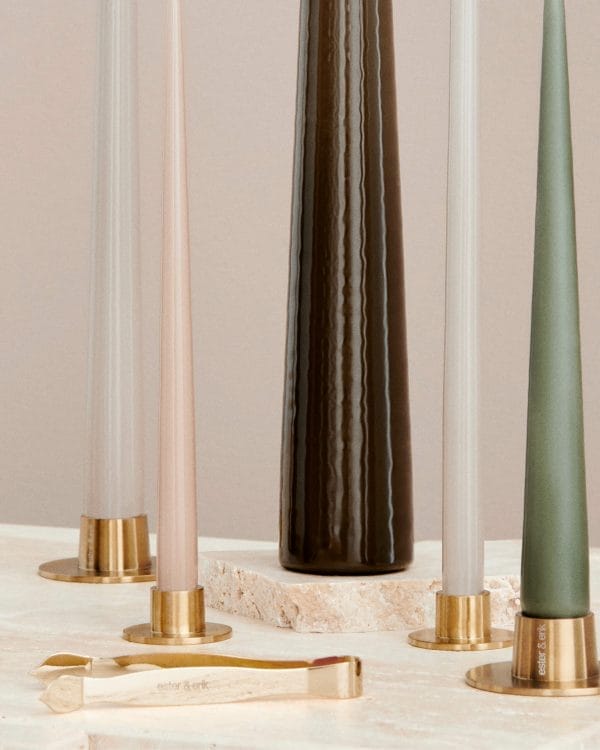 Candleholders Medium, Gold, Matt, Ø6 cm - Image 2