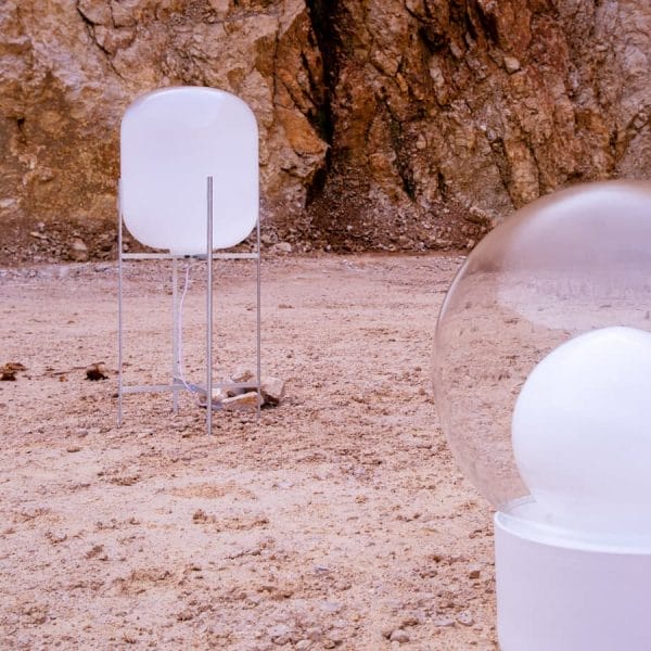 Oda Small Light, White Glass, White Finish - Image 2
