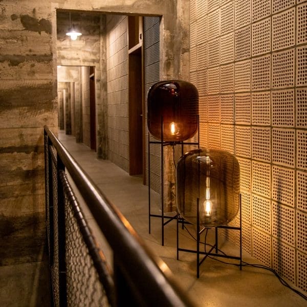 Oda Small Light, Smokey Glass, Black Finish - Image 2