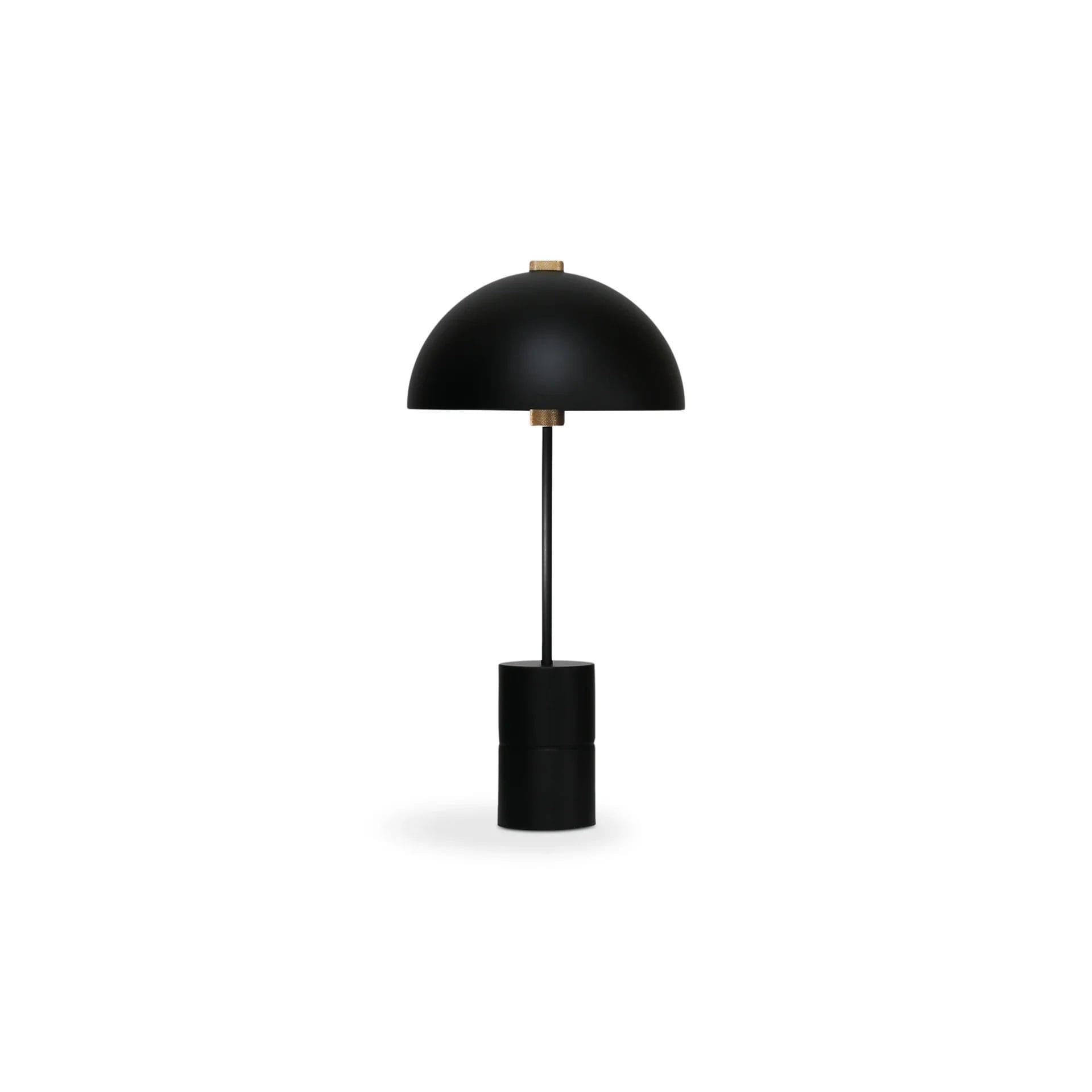 Studio Table Lamp, Shade: Black ø25, Base: Black/Brass, H51 cm