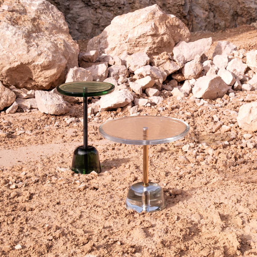 Pina High, Grey Glass, Brass Rod - Image 2