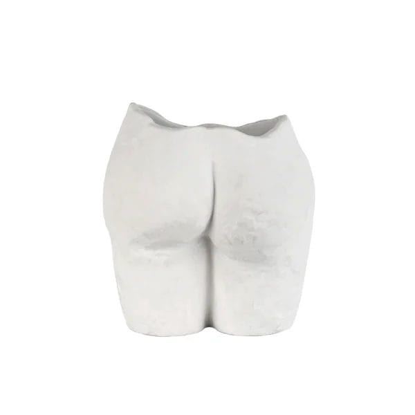 Popotin Pot, Earthenware, Matte White - Image 2