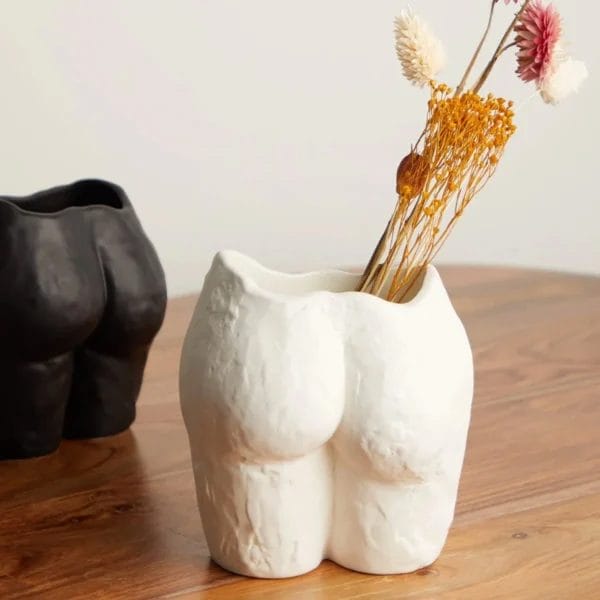 Popotin Pot, Earthenware, Matte White