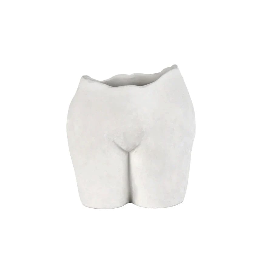 Popotin Pot, Earthenware, Matte White - Image 3