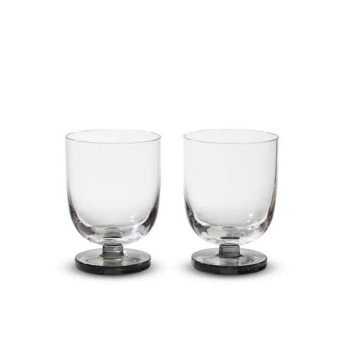 Puck Water Tumbler Glass, Clear Smoke (Set of 2) - Image 2
