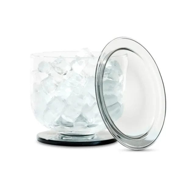 Puck Ice Bucket, Glass Clear Smoke - Image 3