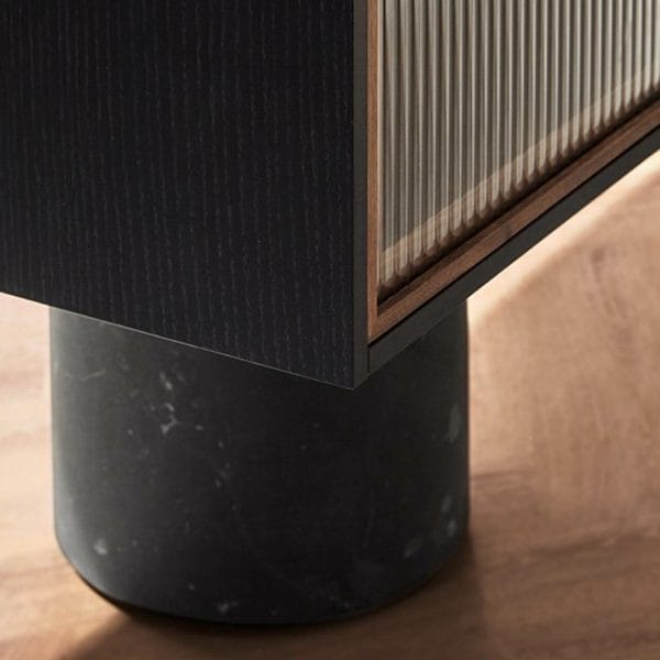 Rio 300 Super Matt Walnut, Top Matt Marquina Marble, 180cm - Image 3