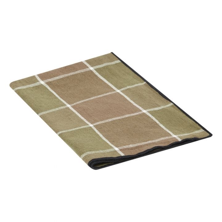 Toile Mimi Napkins, Nara Nara Kaki/Bourdon Noir, 43 x 43 cm