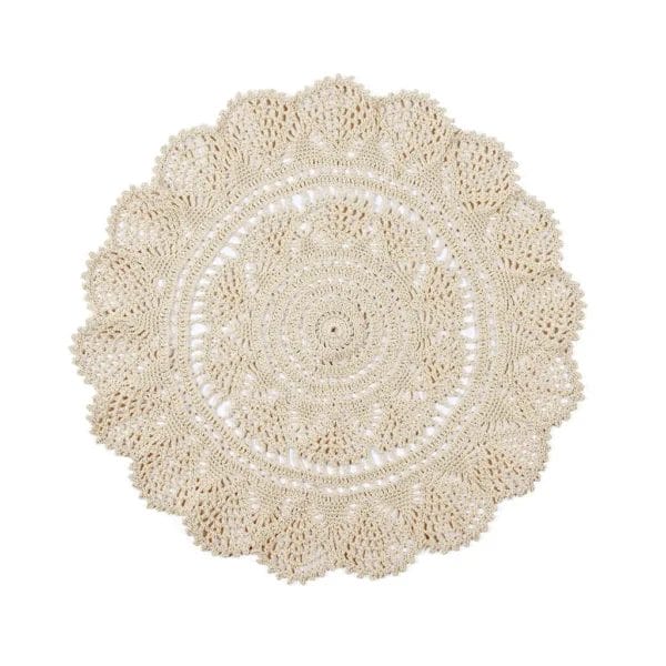 Silsila Round Placemat, Ecru, 40 cm - Image 2