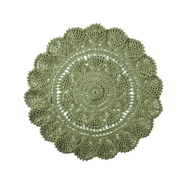 Silsila Round Placemat, Ecru, 40 cm - Image 2