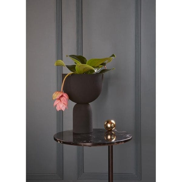 Torus Flowerpot, Black/Black, Ø22 cm - Image 2