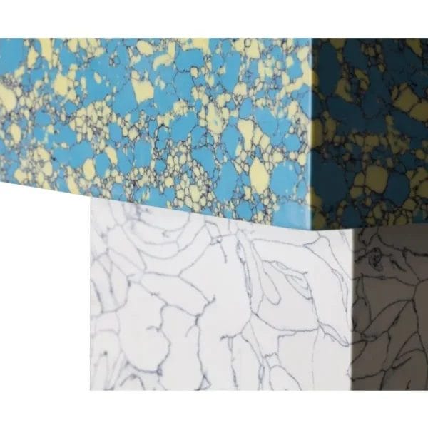 Swirl Side Table Small, Marble Powder, Resin - Image 2