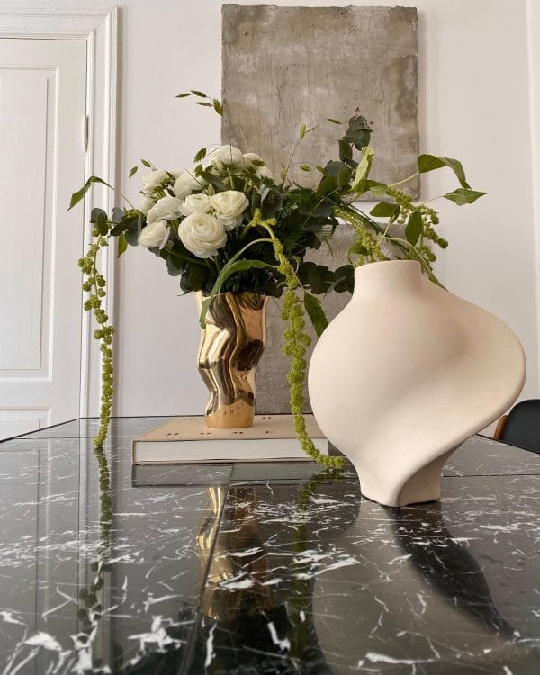 Dining Table 230, Top: Set of Black Marble, Frame: Black/Brass, Base: Black/Brass - Image 3