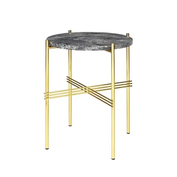 TS Side Table, Top Grey Emperador Marble, Ø40cm