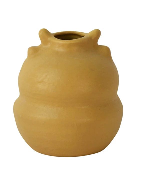 Lucrece Vase, Ocre, Ø13 cm