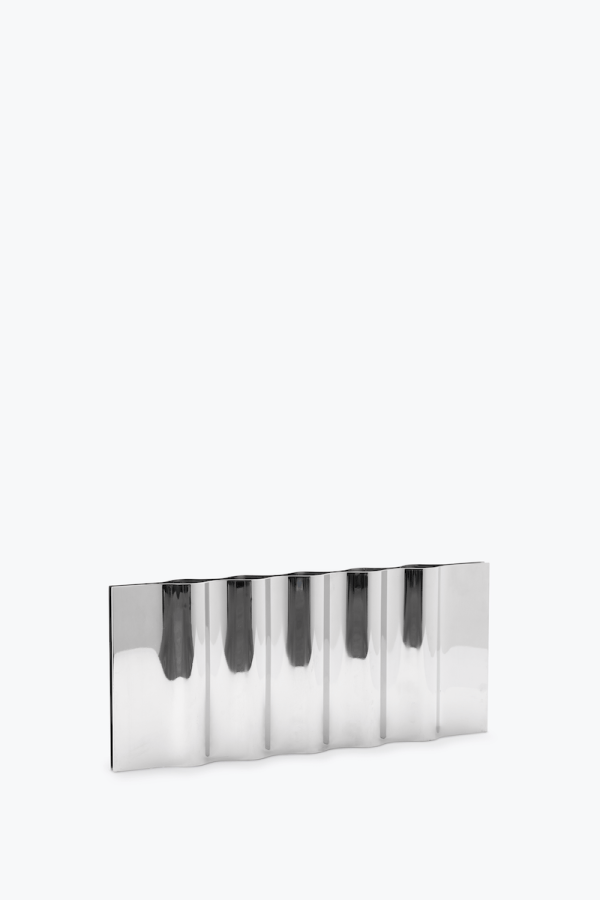 Ripply Candle Holder, Mirror Polished Stainless Steel - Image 2