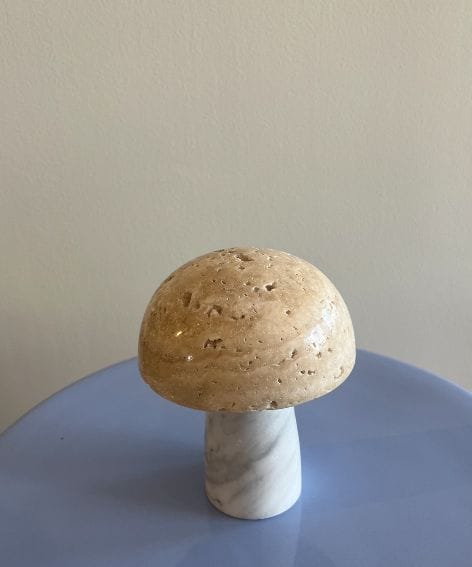 Small Shroom, Bulbous Head, Carrara, H13 cm