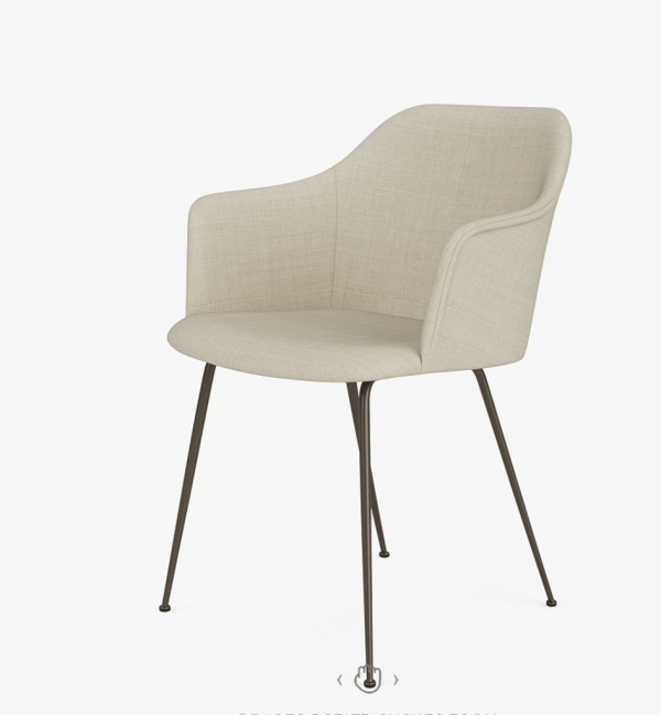 Rely HW35, Upholstered shell, Cat 3, Sevvo 002, Bronze legs finish