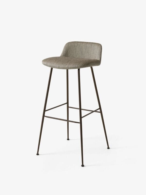 Rely HW88, Bar & Counter Stool, Fab. Group 4 Karakorum 003, Karakorum Fully Upholstered, Black Base - Image 2