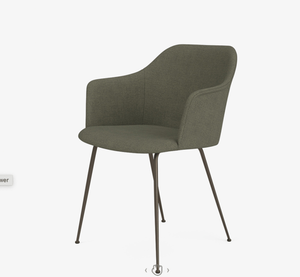 Rely HW35, Upholstered shell, Cat.3, Ninbus 009, Bronze legs finish