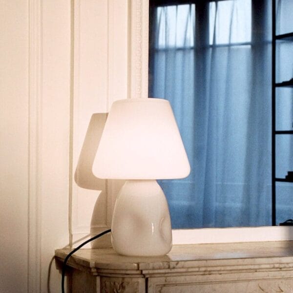 Apollo Table Lamp Shade-White Opal Glass - Image 2