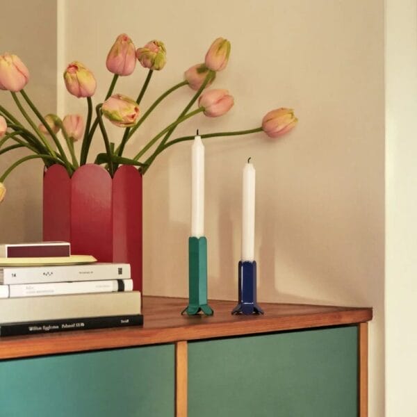 Arcs Candleholder-Large-Green - Image 2