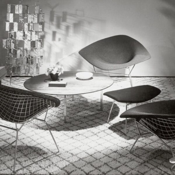 Bertoia Diamond Armchair, Fabric Tess Harley Grey 15 - Image 2