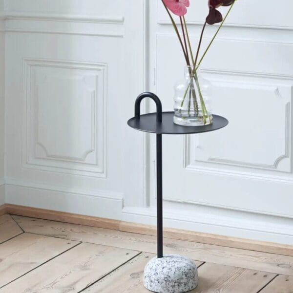 Bowler Granite Base Black Powder Coated Steel Tabletop Ø36 - Image 2