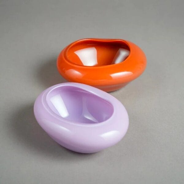 Candy Dish Pair, Milky Lavender & Almond, 4 x 9 x 11 cm