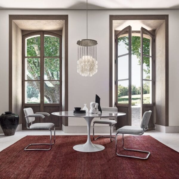 Cesca Chair Armless, Fully Upholstered, Annelise, Polished Chrome - Image 2